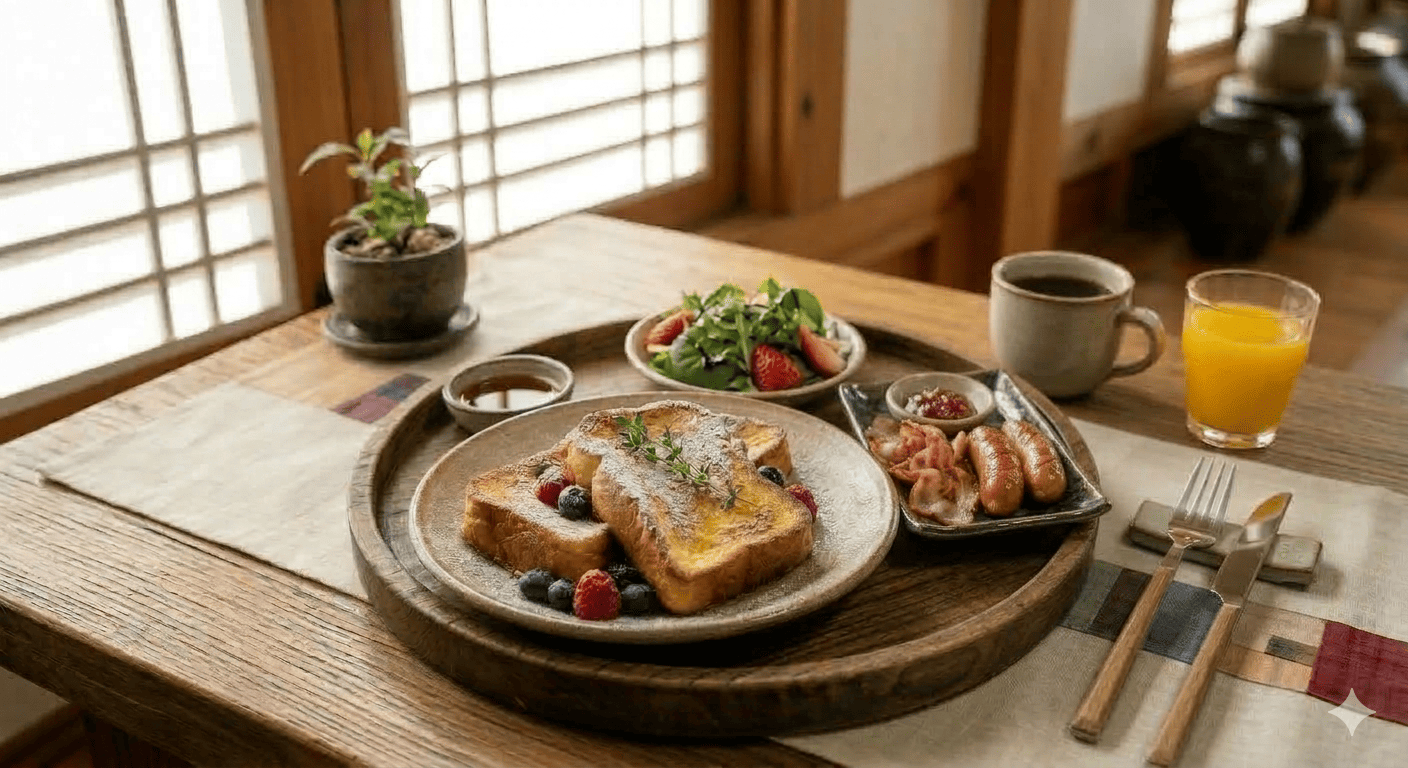 프렌치토스트 조식